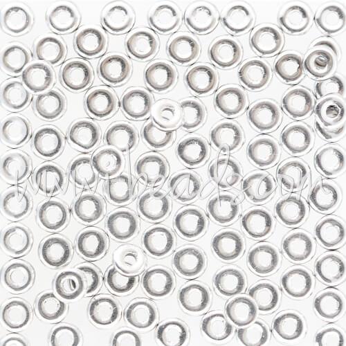 Achat O beads 1x3.8mm silver (5g)