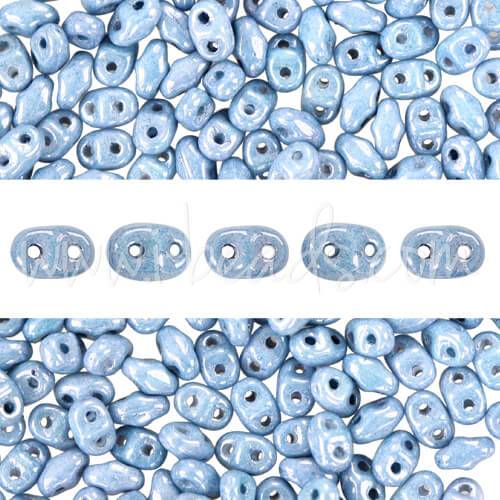 Perles MiniDuo 2.5x4mm luster metallic blue (10g)