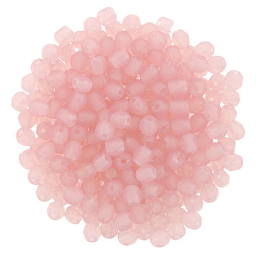 Perles facettes de boheme Matte-OPAL PINK 2mm (30)