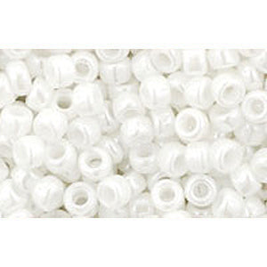 Achat Cc121 - perles de rocaille 8/0 opaque lustered white (250g)