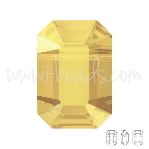 Achat Perles Swarovski 5514 pendulum crystal metallic sunshine 10x7mm (2)