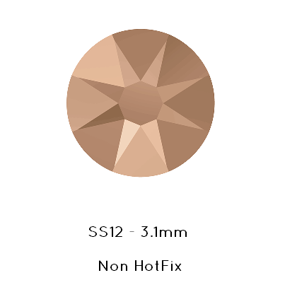 Achat Swarovski 2088 flat back rhinestones Rose Gold -foiled - ss12-3.1mm (80)