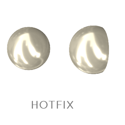 Swarovski 2081/2 cabochon Pearl CREAM PEARL HOTFIX SS34- 7mm (10)
