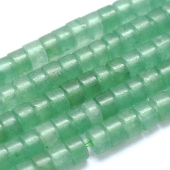Heishi rondelle en Aventurine verte 3x2mm (20 perles)