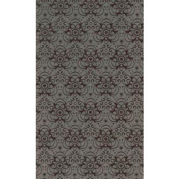 Achat Suédine motif fleurs Executive Grey 10x21.5cm (1)