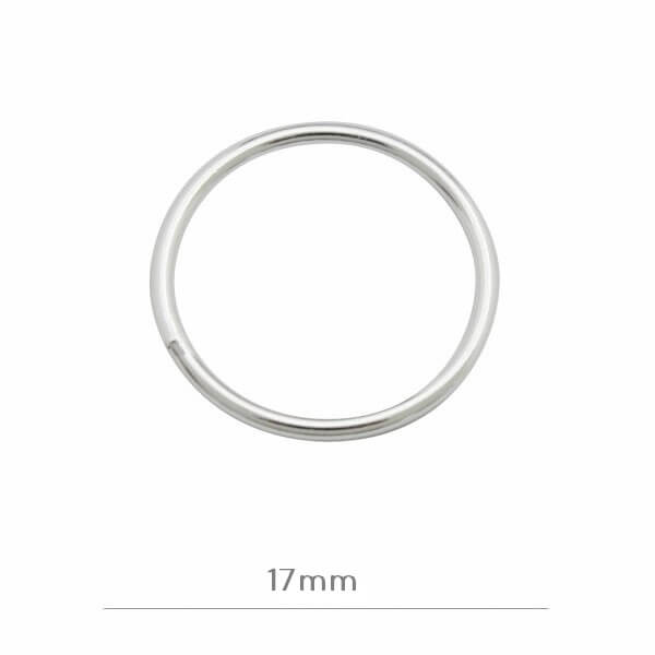 Anneau connecteur fermé -argent 925 17x1mm (1)