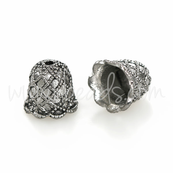 Embout pour cordon argent vieilli 11.5mm (1)