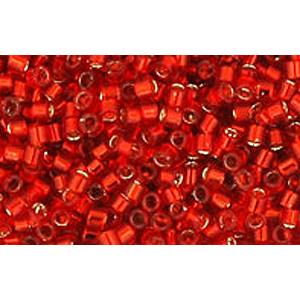 cc25b - perles Toho treasure 11/0 silver lined siam ruby (5g)