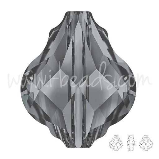 Achat Perle Swarovski 5058 Baroque crystal silver night 14mm (1)