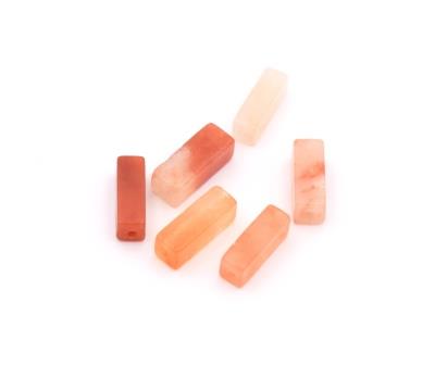 Achat Aventurine Orange blanc rectangle cube 13x4mm trou : 1mm (6)