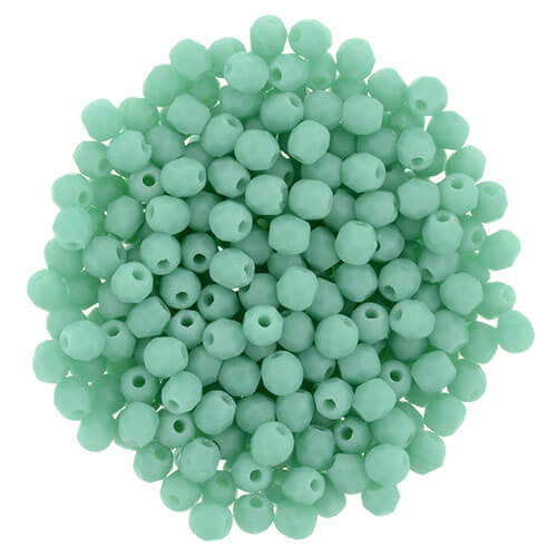 Achat Perles facettes de boheme Matte-OPAQUE TURQUOISE 2mm (30)