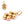 Grossiste en Pendentif 7 boules acier inoxydable doré 11x7.5mm - Trou : 2.8mm (1)