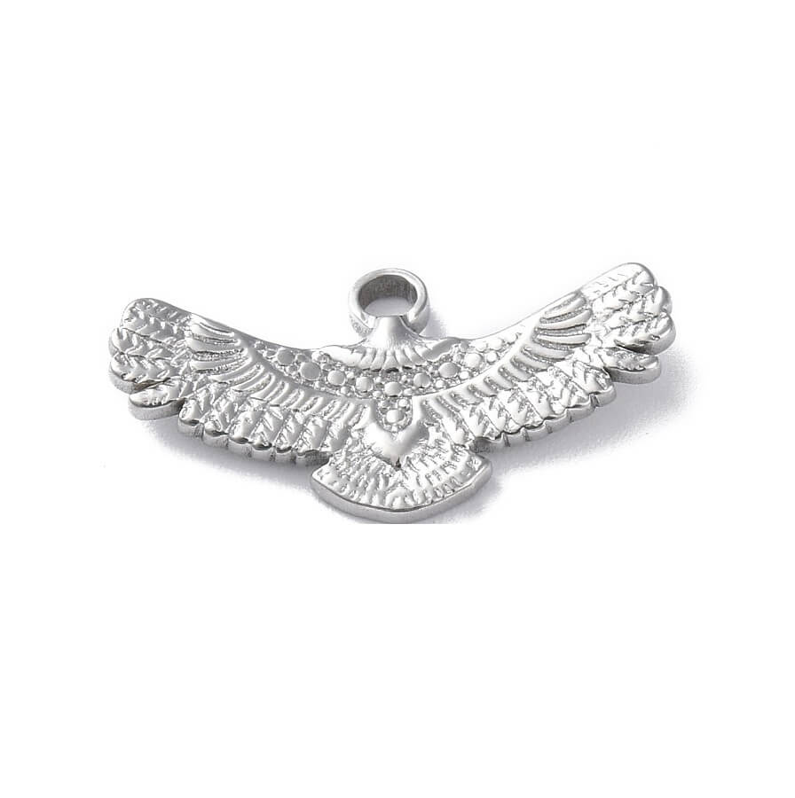 Collier Pendentif Carte Aigle Serbe En Acier Inoxydable - Cadeau Unisexe Ethnique, Argenté Ou Doré