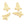 Grossiste en Boucles d'oreilles chandelier 3 anneaux acier doré 20x13.5mm (4)