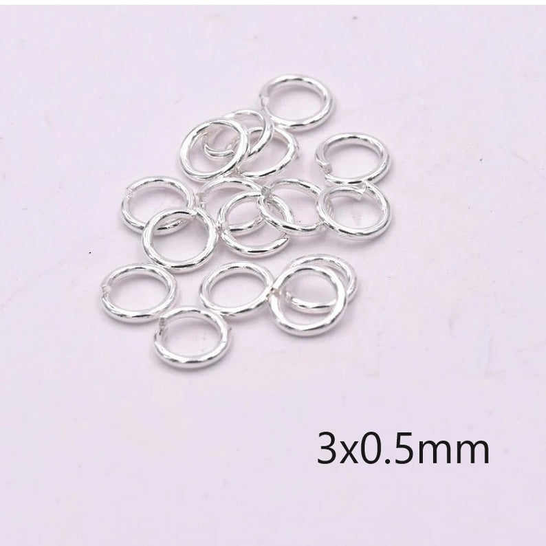 HOBBIESAY 1000 Anneaux De Jonction Argentés 5mm En Acier Inoxydable - Petits Anneaux Ouverts Connecteurs Non Soudés Pour Fabrication De Bijoux DIY