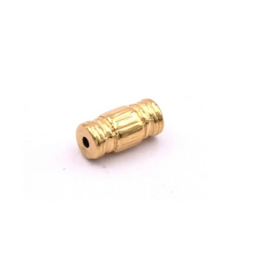 Achat Perle tube ethnique en acier inoxydable doré 10x5mm - trou: 1.2mm (1)