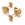 Vente au détail Boucles d oreilles clou acier doré perle semi percée 4mm poussoirs (4)