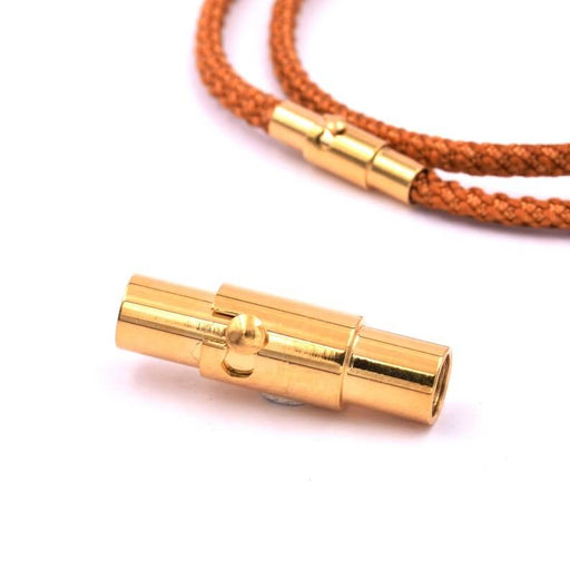 Achat Fermoir tube magnétique acier inoxydable doré 16x5mm - 3mm(1)