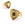 Vente au détail Bague coeur strié ajustable acier doré 17mm pour cabochon 8x6mm (1)