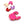 Grossiste en Breloque Crabe en acier inoxydable doré, émail ROSE - 10mm (1)