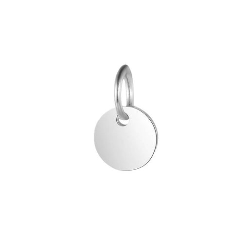 Pendentif médaille acier inoxydable 6mm - Trou: 3.5mm (1)