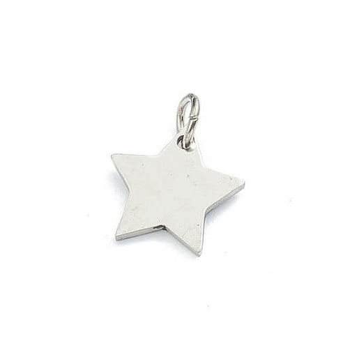 Pendentif étoile acier inoxydable 11.5mm - Trou: 2mm (1)