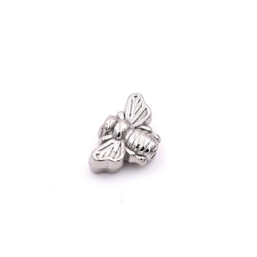 Perle abeille en acier inoxydable 7x11mm - Trou: 1mm (1)