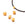 Grossiste en Perle losange en acier inoxydable doré 5x4mm - Trou: 1mm (4)