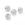 Grossiste en Perle rondelle diamant acier argenté 3x2.5mm - Trou: 1.2mm (10)