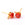 Grossiste en Clou d'oreille en laiton doré serti en zircon rouge orange - Trou: 1mm (2)