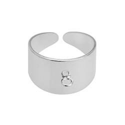 Achat Bague avec anneau en plaqué argent 925 - 10 microns - 18mm (1)