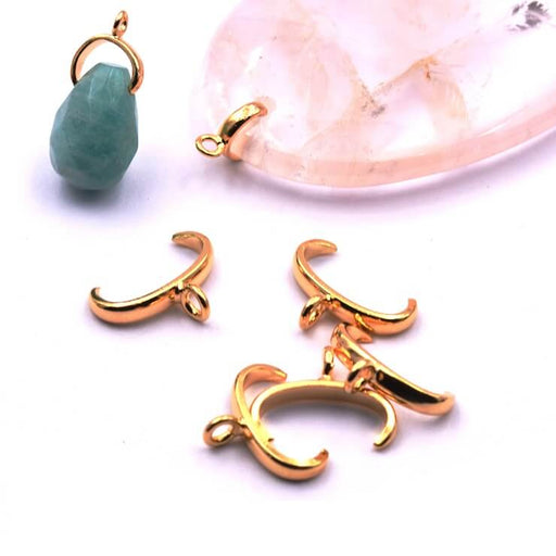 Achat Bélière pour pendentif métal doré 10mm (10)