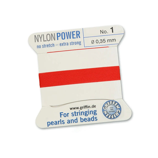 Achat Fil de nylon rouge NYLONPOWER 0.35mm par 2m avec aiguille (1)