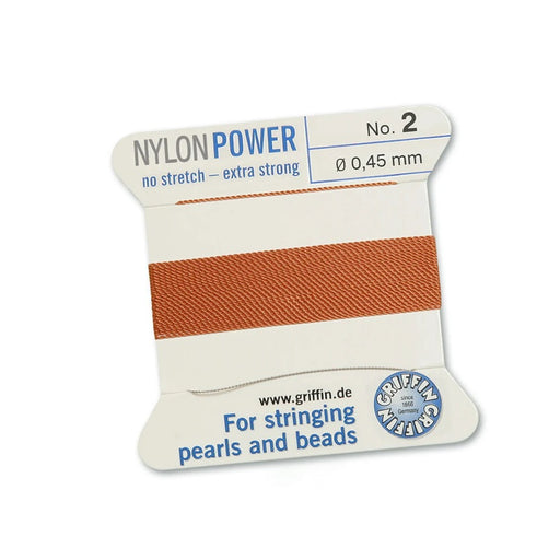 Achat Fil de nylon rouge cornaline NYLONPOWER 0.45mm par 2m avec aiguille (1)