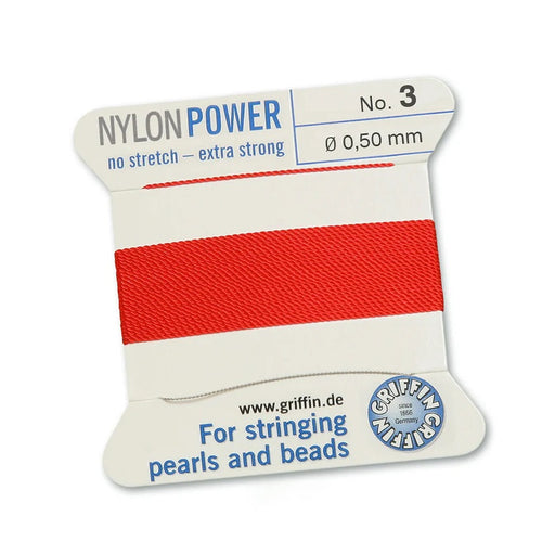 Fil de NYLONPOWER rouge 0.50mm par 2m avec aiguille (1)
