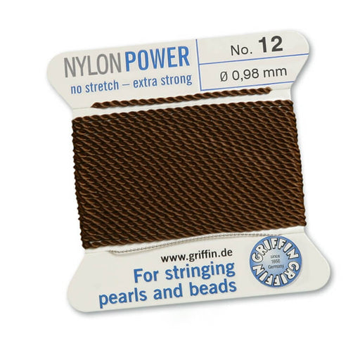 Fil de nylon marron 0.98mm par 2m avec aiguille (1)
