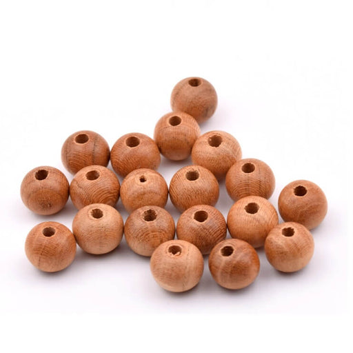 Achat Perle ronde en bois 8mm - Trou 2mm (50)