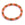 Vente au détail Bracelet jonc crocheté Népalais chevron orange et beige 65mm (1)