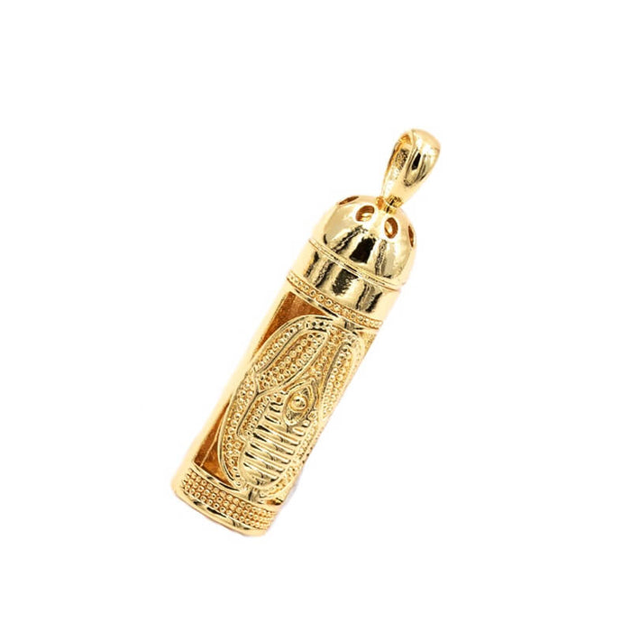 Pendentif ethnique laiton doré qualité 26x8mm - trou 4mm(1)