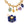 Vente au détail Pendentif fleur perles facettes lapis lazuli et cuivre doré 10x14mm (1)