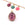 Vente au détail Pendentif ovale trèfle laiton doré émail violet 12x10mm (1)