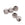 Vente au détail Perles rondes rainurées en laiton platine 4mm - Trou : 1mm (5)