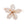 Vente au détail Connecteur fleur en cauris et laiton doré 46mm - Trou: 4mm (1)