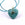 Grossiste en Pendentif coeur amazonite et oeil en zircon 26mm - Trou: 4mm (1)