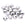 Grossiste en Perles facettes de Bohème SILVER 12mm (6)