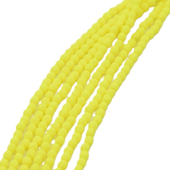 Perle facettes de boheme Neon - yellow jaune 3mm (50)