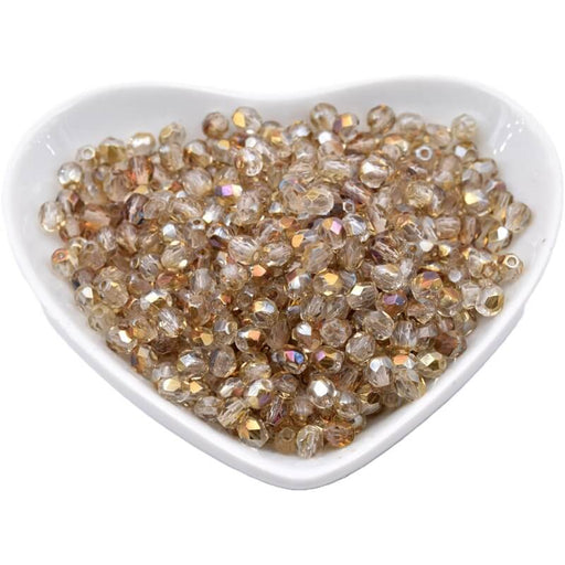 Perles Facettes de Bohème Twilight Crystal 4mm (100)