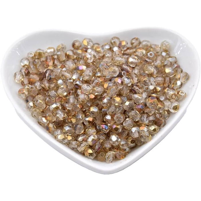 Perles Facettes de Bohème Twilight Crystal 4mm (100)