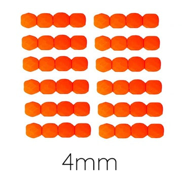 Perle facettes de boheme Neon - Orange 4mm (50)