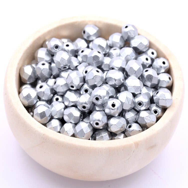 Lot De 200 Perles Facettes De Bohême 3mm - Couleur Metallic Olivine - Marque Preciosa - Fabriqué En France